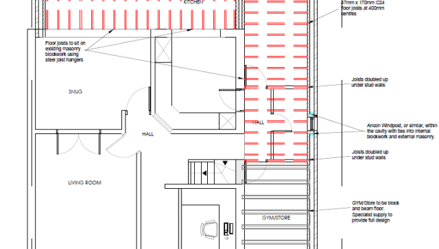 🌳Floor Joists Explained: Sizes, Spacing & Structural Basics 5 Paddick Engineering - Architectural, Civil, & Structural Designers - Structural Drawing 3