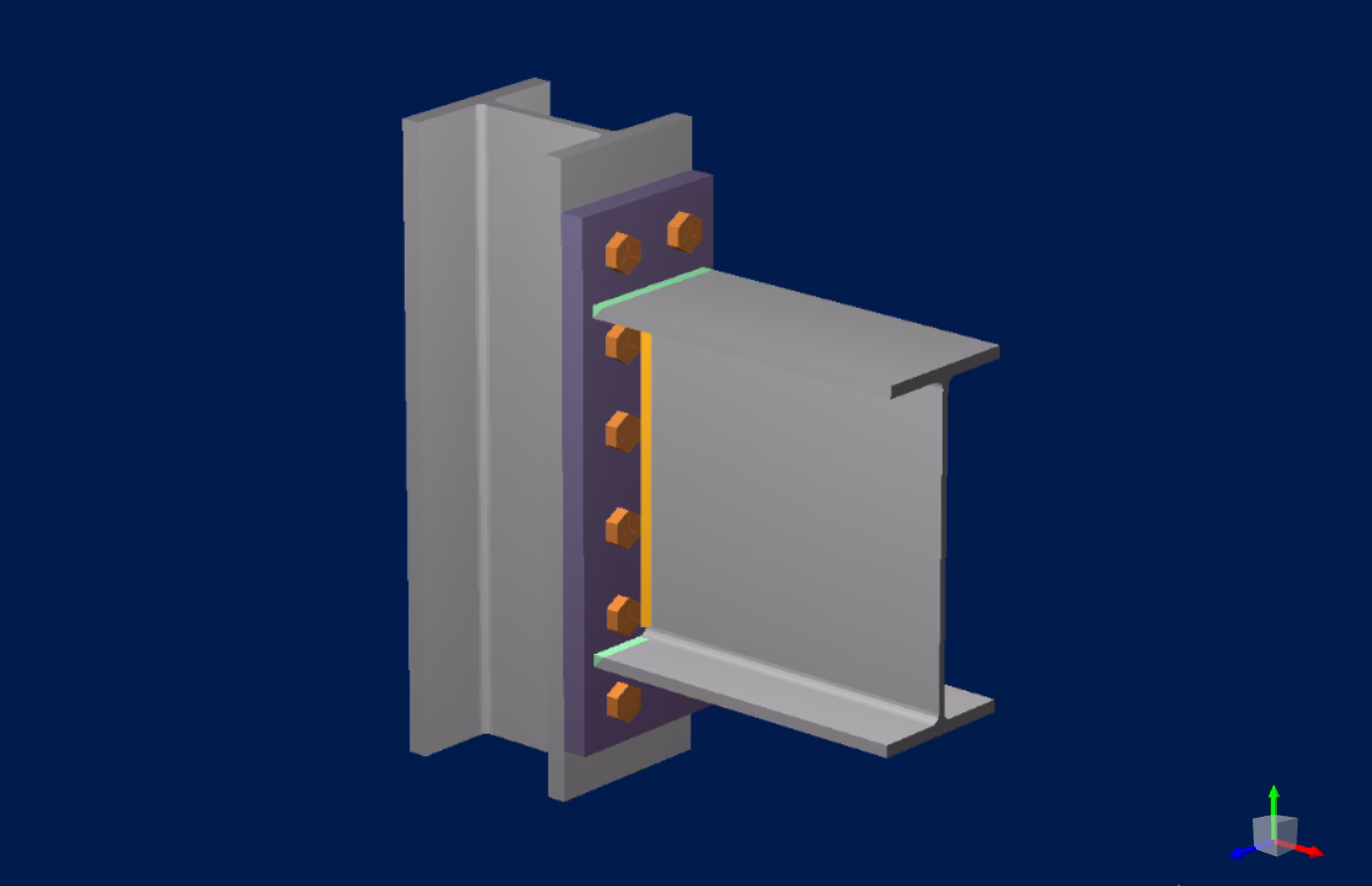 Bolted End Plate Flush Connection D