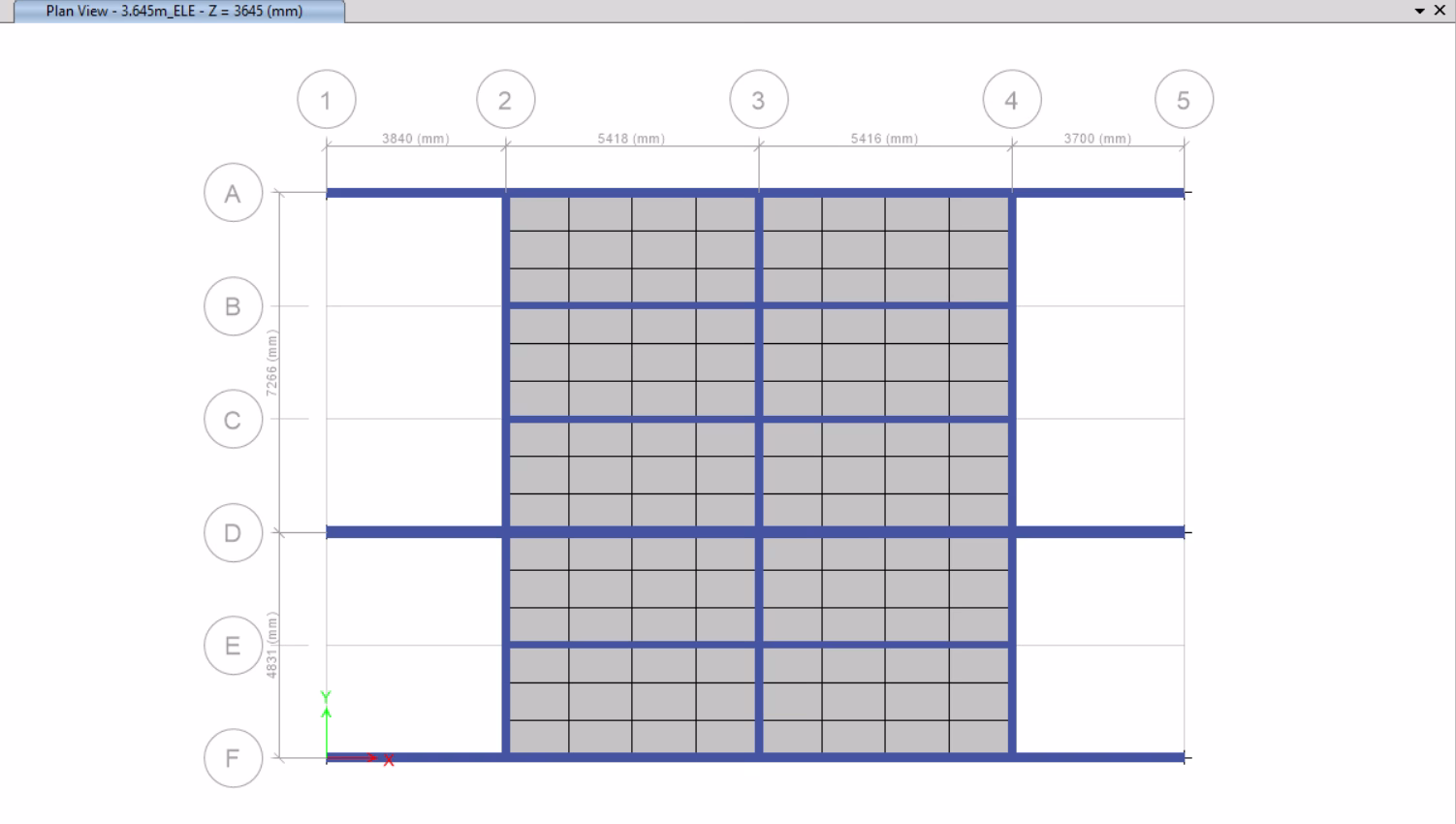 Structural Steel Beam & Slan Layout Plan
